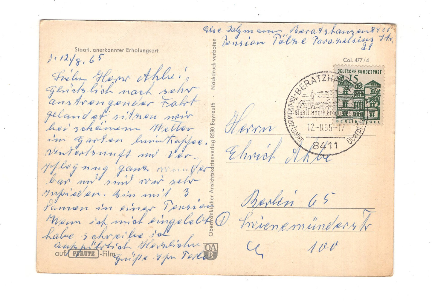Ansichtskarte Beratzhausen / Oberpfalz / Rathaus mit Kirche +++