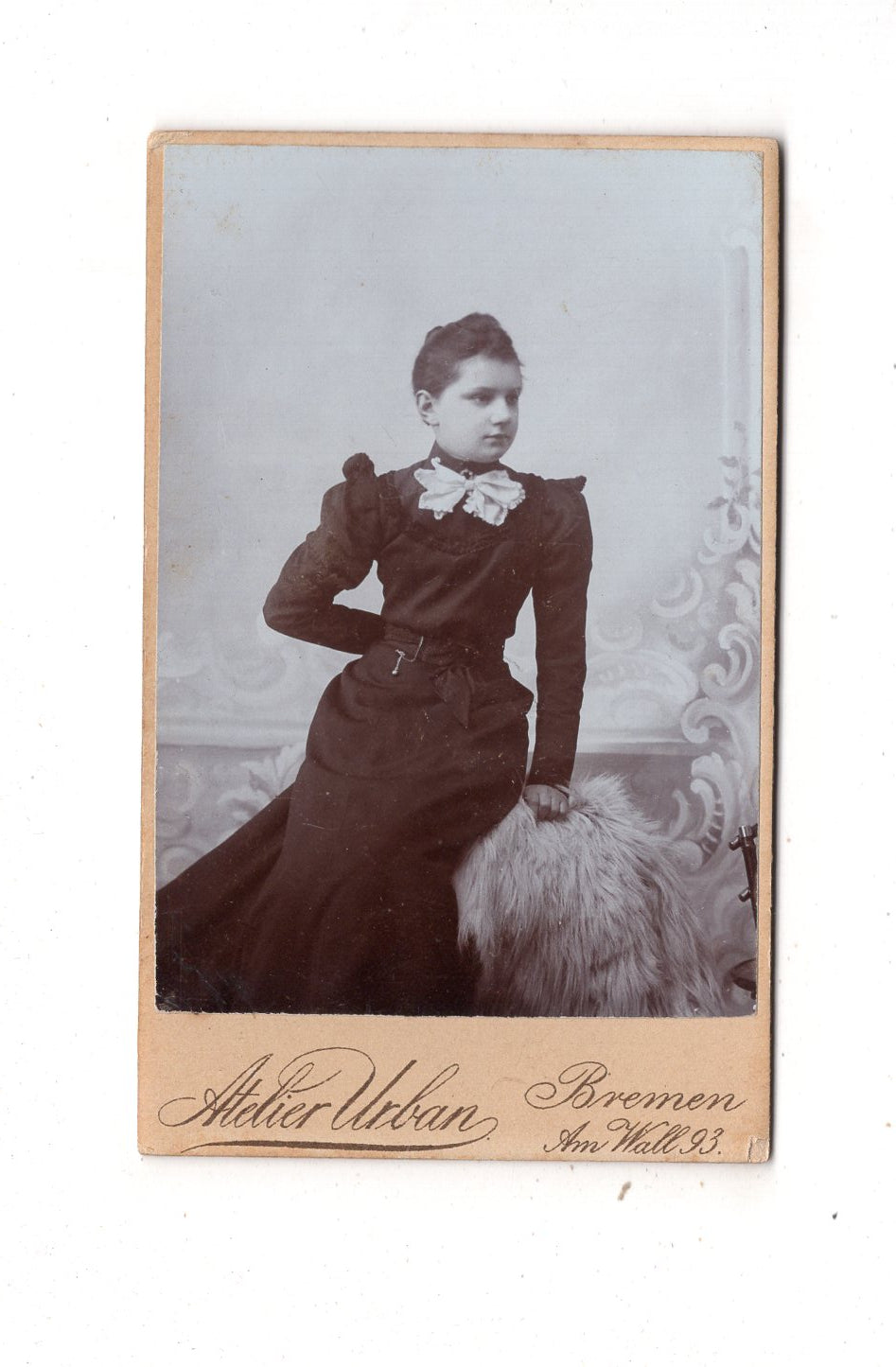 Fotografie Feines junges Mädchen - Bremen 1890er / CDV E1-31