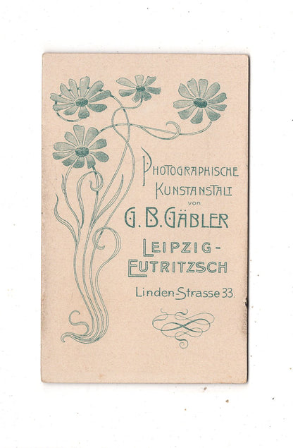 Fotografie Feine Dame mit kleinem Mädchen - Leipzig-Eutritzsch 1890er