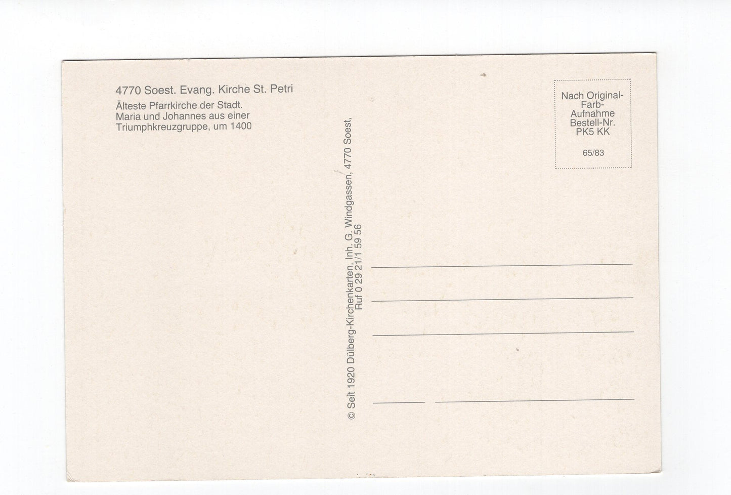 Ansichtskarte Soest / Evangelische Kirche St. Petri