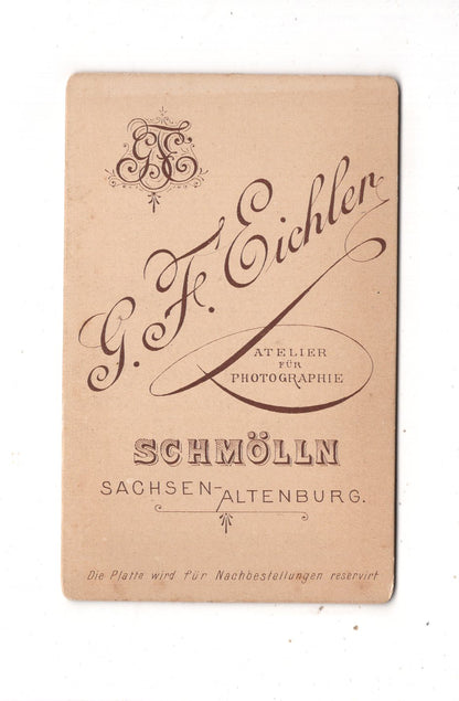 Fotografie Feiner Herr - Schmölln 1890er