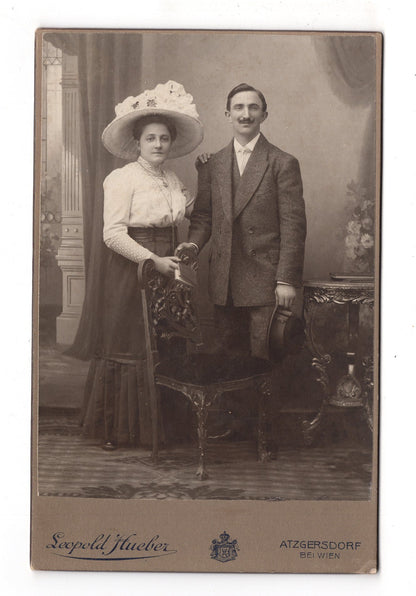 Fotografie Feines Paar - Atzgersdorf bei Wien 1900er / CAB X-27