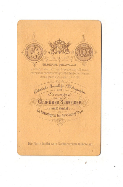 Fotografie Feine Dame und feiner Herr - Bad Krozingen 1860er / CDV L1-37