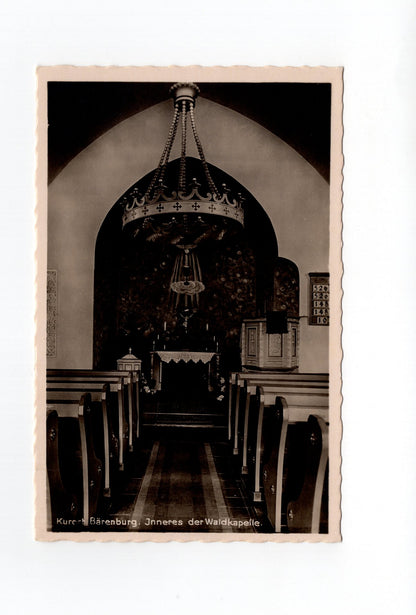 Ansichtskarte Bärenburg / Inneres der Waldkapelle