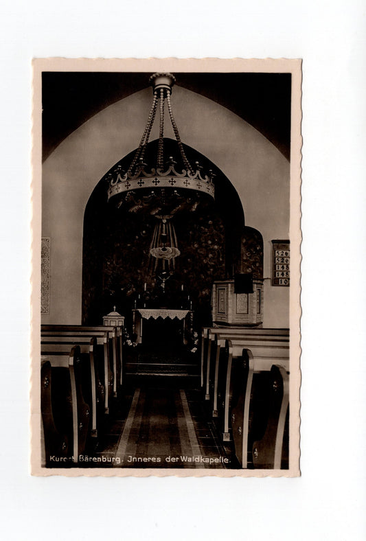 Ansichtskarte Bärenburg / Inneres der Waldkapelle
