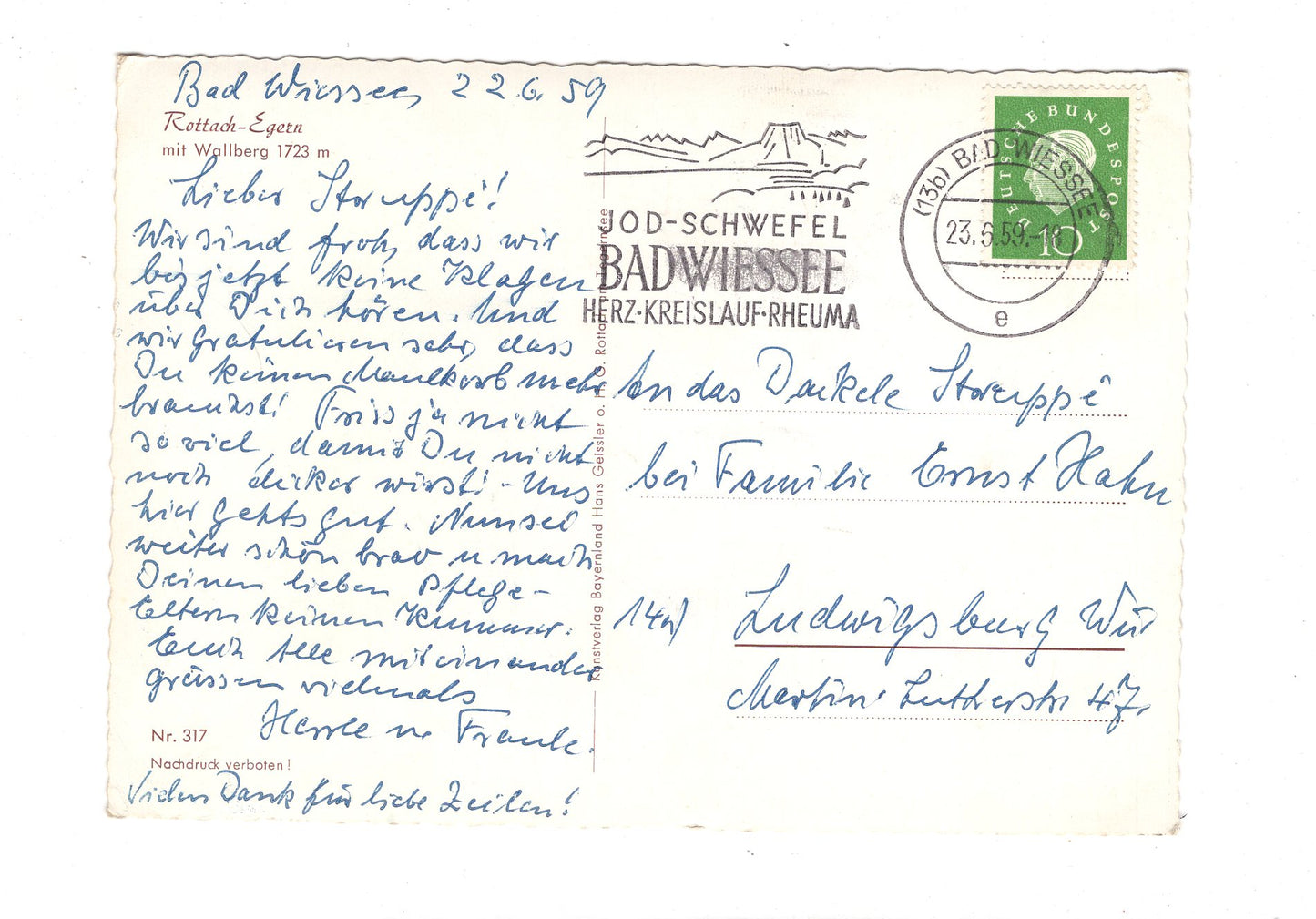 Ansichtskarte Rottach-Egern mit Wallberg / I1-64