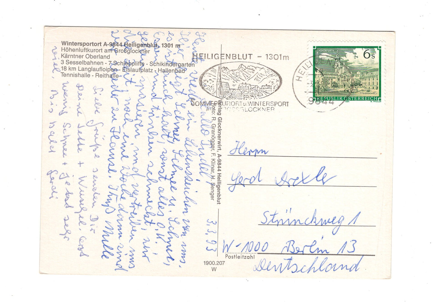 Ansichtskarte Heiligenblut / Kärntner Oberland / Österreich