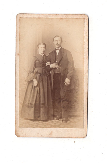 Fotografie Feines Paar - Chemnitz 1860er / CDV L1-37
