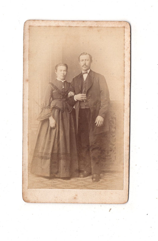 Fotografie Feines Paar - Chemnitz 1860er / CDV L1-37