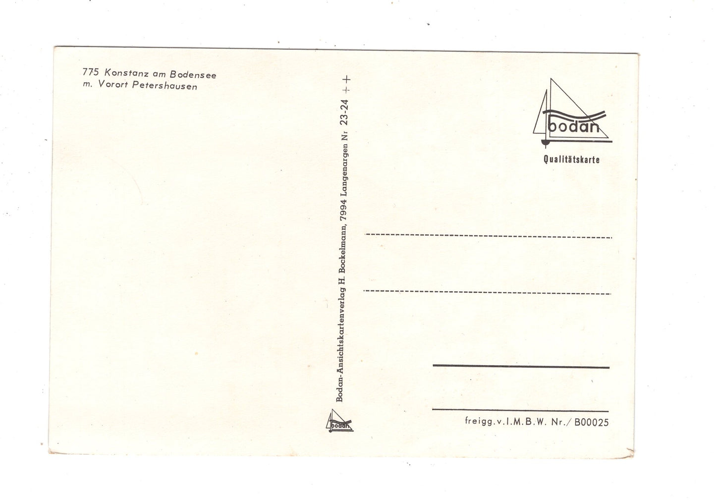 Ansichtskarte Konstanz am Bodensee mit Vorort Petershausen / K1-53