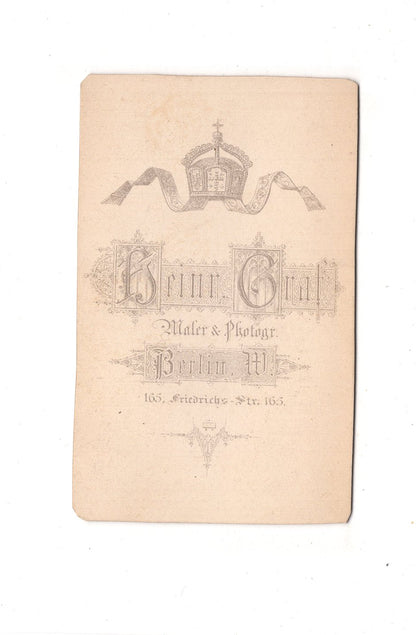 Fotografie Damenportrait - Berlin 1870er / CDV C1-16