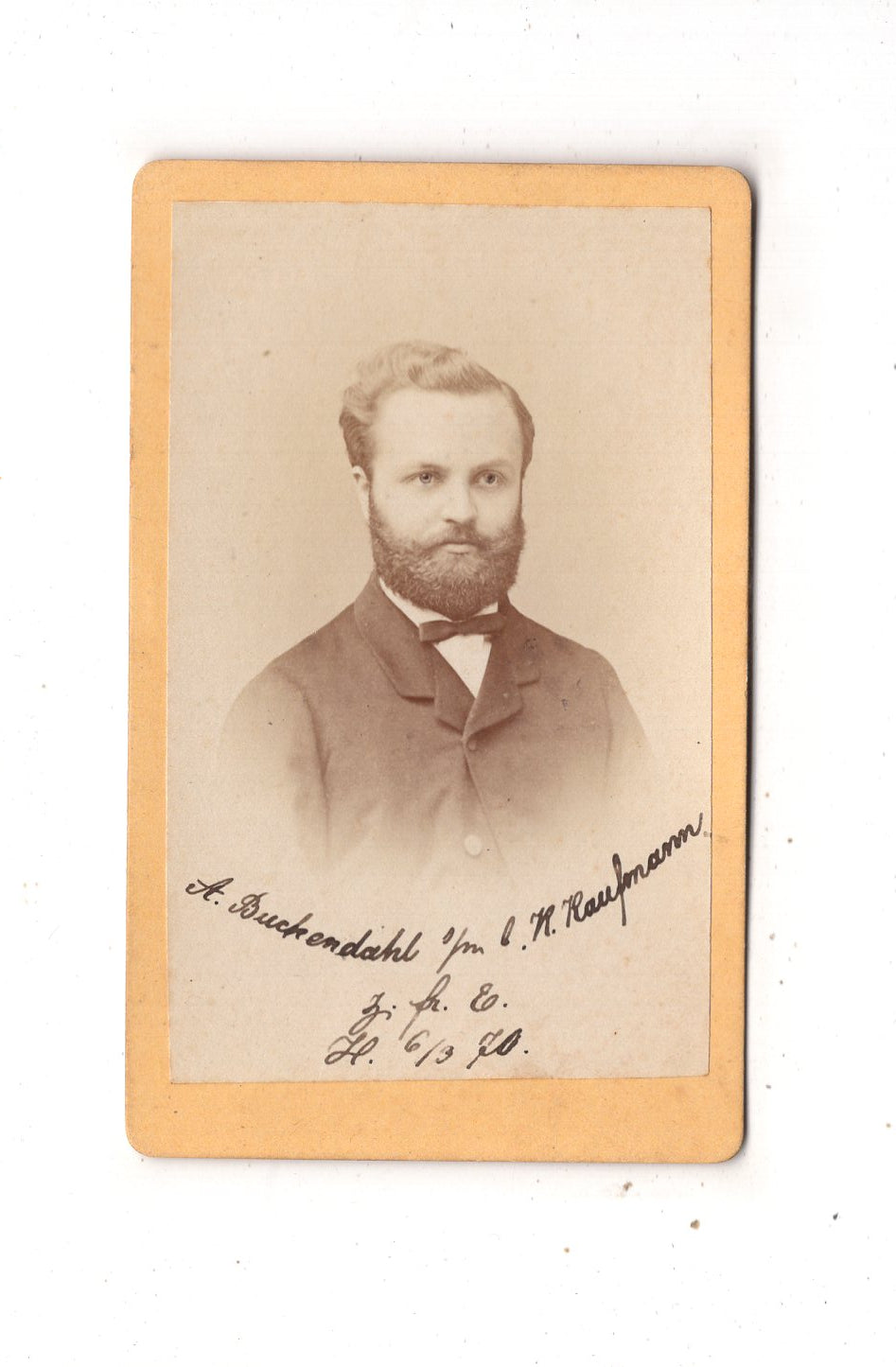 Fotografie Studentika Burschenschaft mit Widmung - Hildesheim 1870