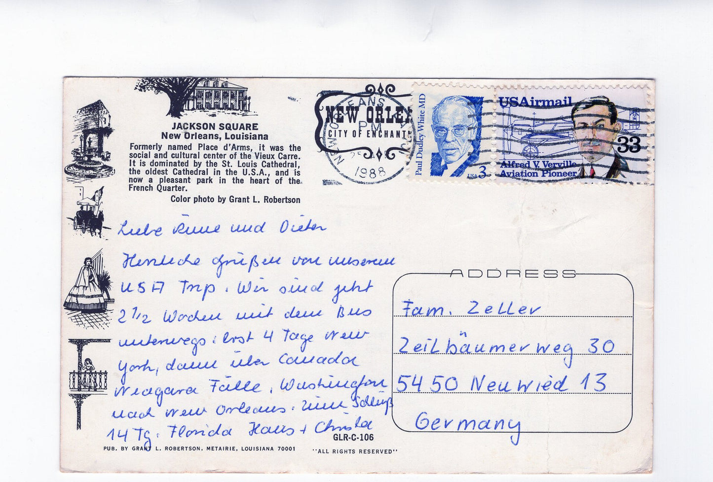 Ansichtskarte Jackson Square / New Orleans / Louisiana / USA