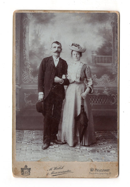 Fotografie Feines Paar - Wiener Neustadt 1900er / CAB X-27