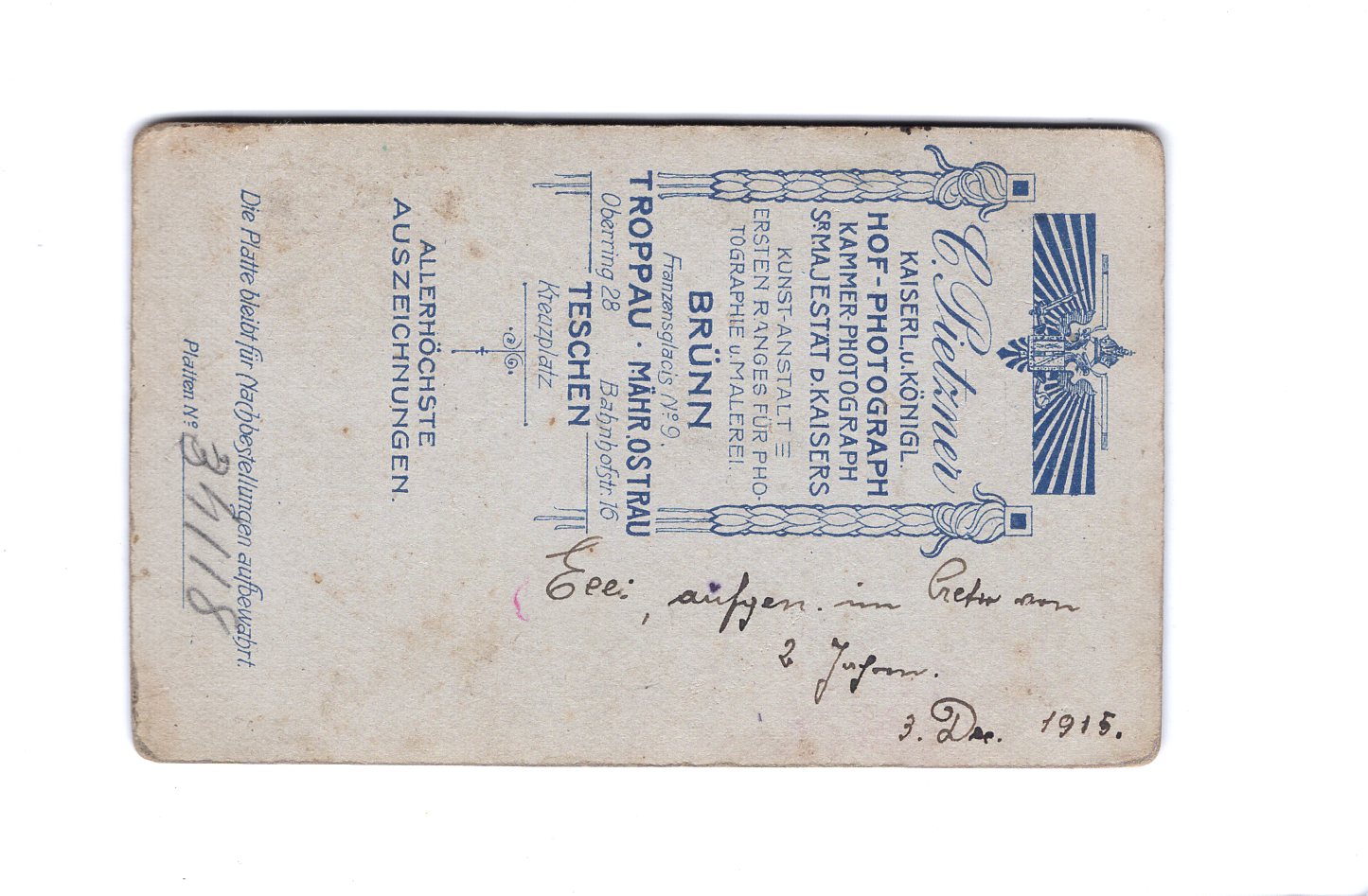 Fotografie Niedliches kleines Mädchen - Brünn / Troppau +++ 1915