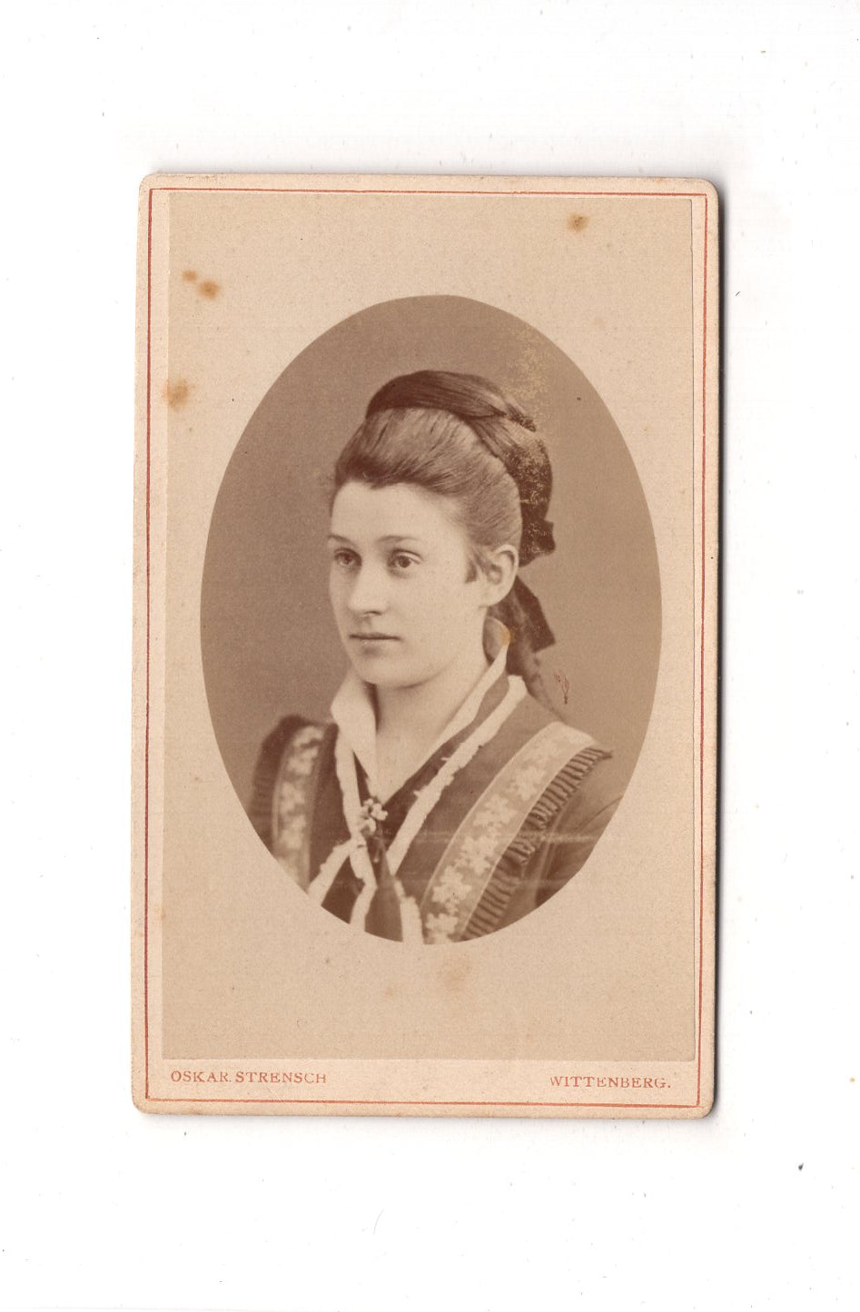 Fotografie Damenportrait - Wittenberg um 1880 / CDV C1-17