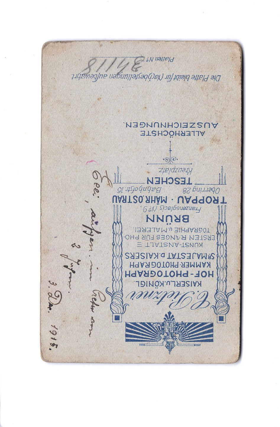 Fotografie Niedliches kleines Mädchen - Brünn / Troppau +++ 1915