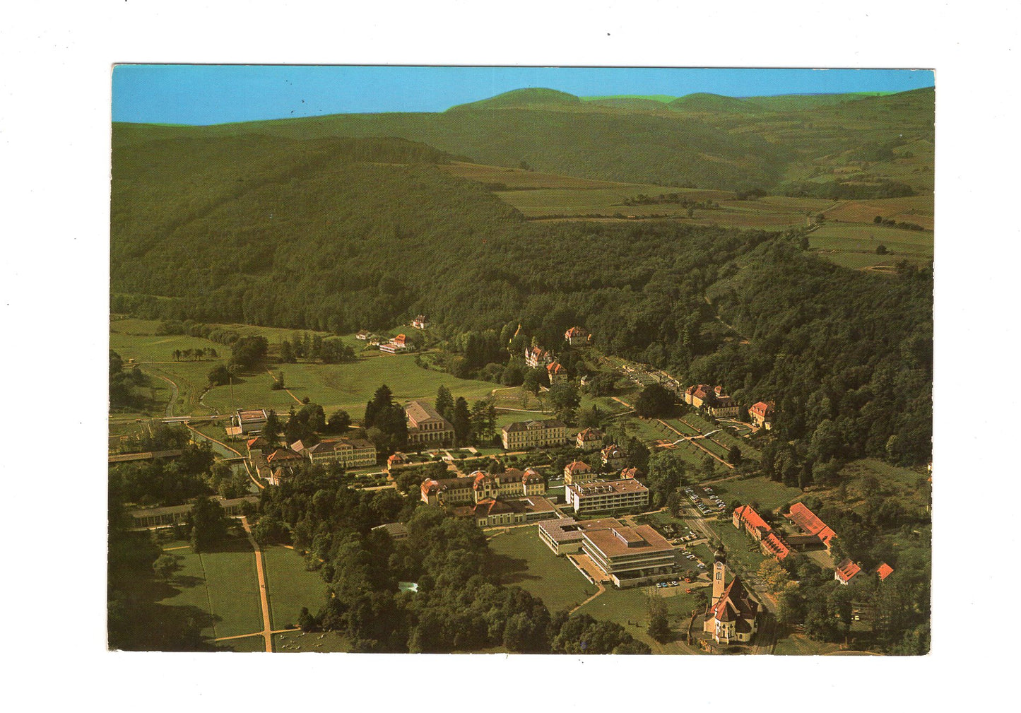 Ansichtskarte Bad Brückenau / Blick über den Kurpark
