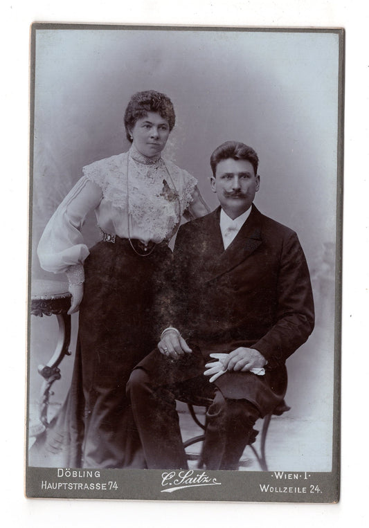 Fotografie Feines Paar - Wiener & Döbling 1900er / CAB X-27