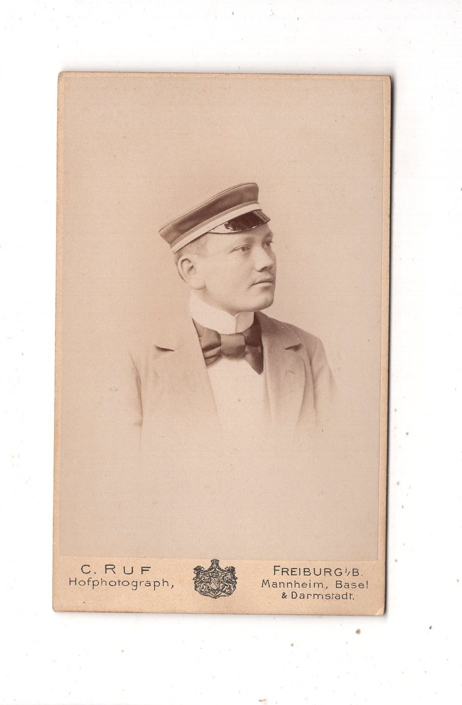 Fotografie Studentika Burschenschaft mit Widmung - Freiburg 1899