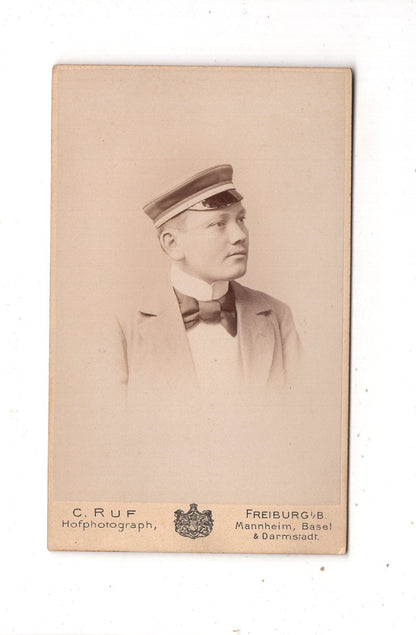Fotografie Studentika Burschenschaft mit Widmung - Freiburg 1899