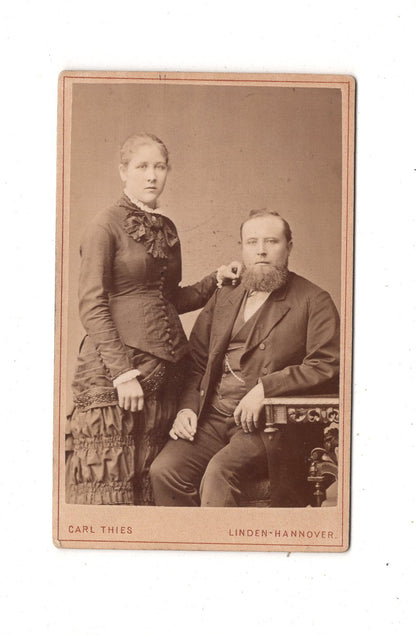 Fotografie Feines Paar - Linden-Hannover um 1880 / CDV L1-38