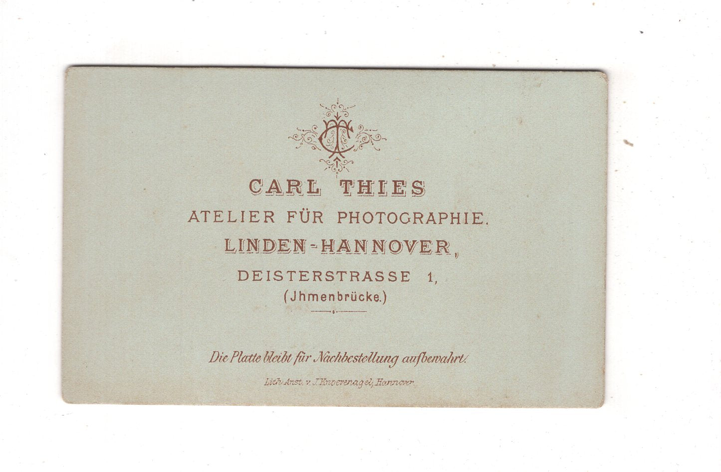 Fotografie Feines Paar - Linden-Hannover um 1880 / CDV L1-38