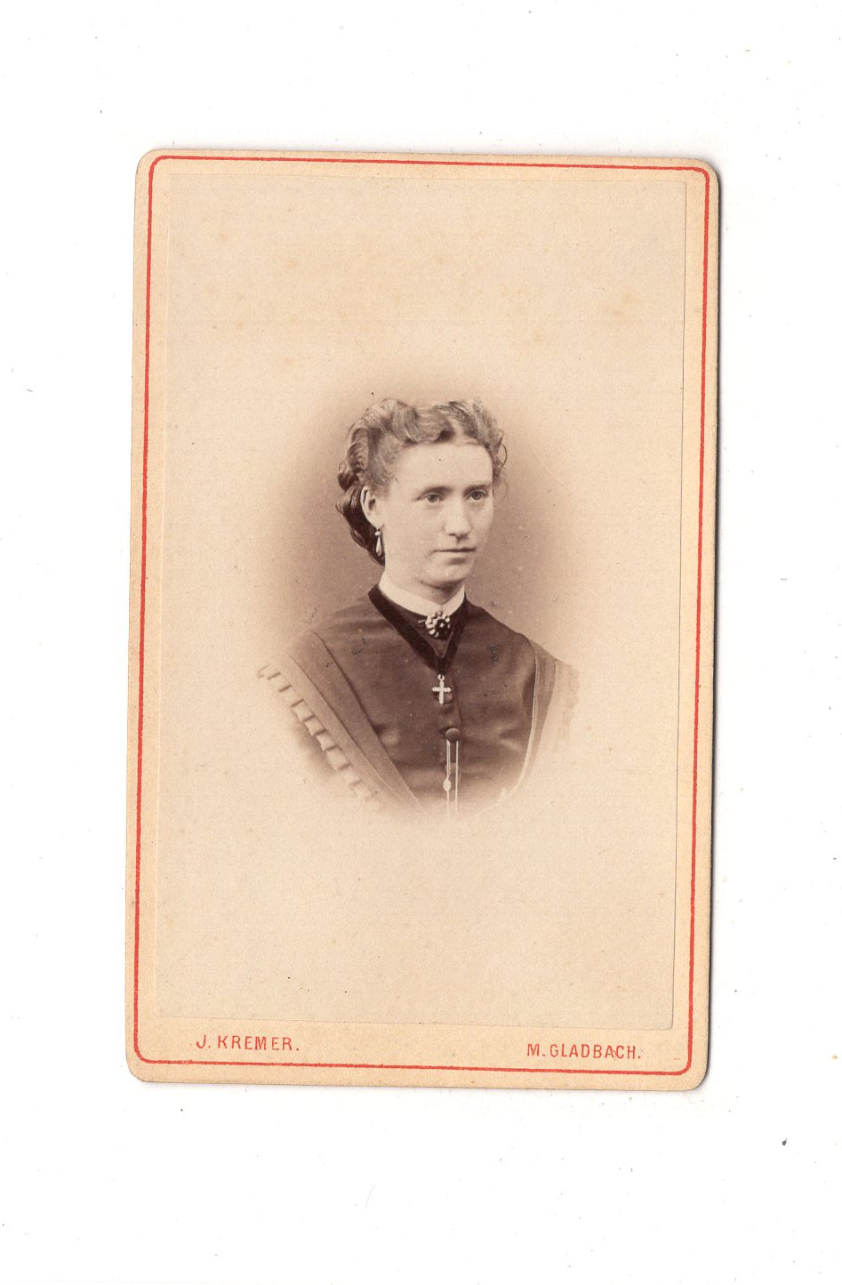 Fotografie Damenportrait - Mönchengladbach um 1870 / CDV C1-17