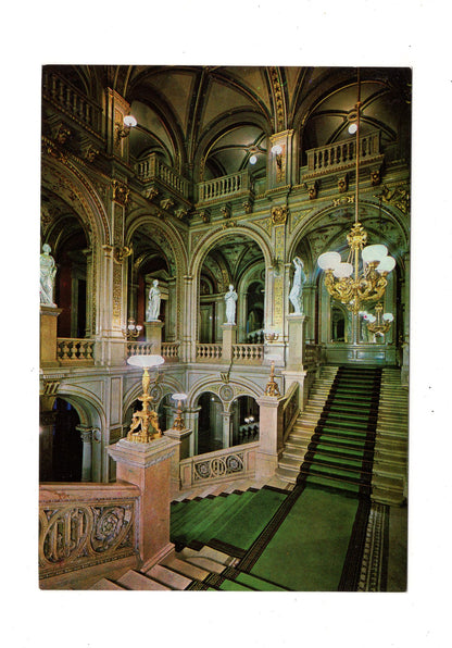 Ansichtskarte Wien / Oper / Hauptstiegenaufgang / Österreich