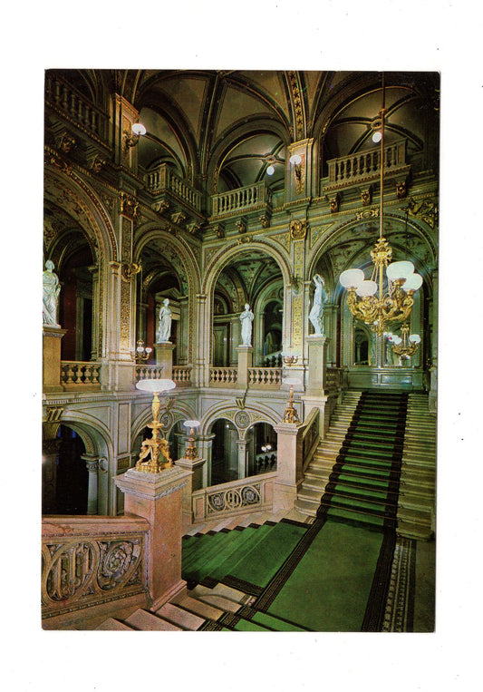 Ansichtskarte Wien / Oper / Hauptstiegenaufgang / Österreich
