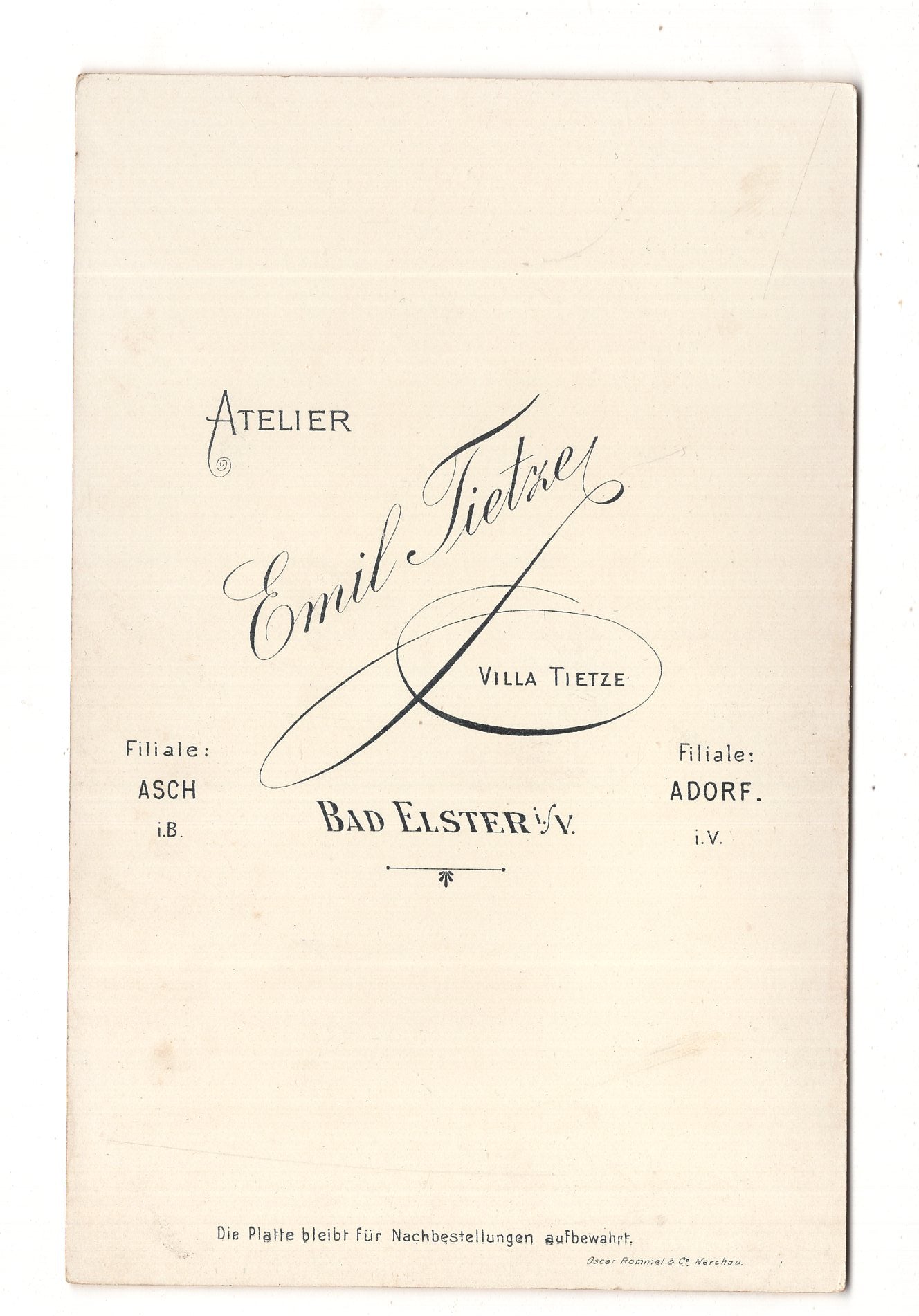 Fotografie Schönes Hochzeitsbild - Bad Elster 1890er