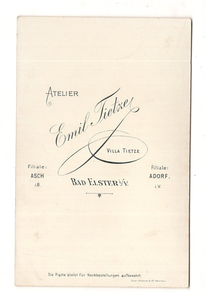 Fotografie Schönes Hochzeitsbild - Bad Elster 1890er