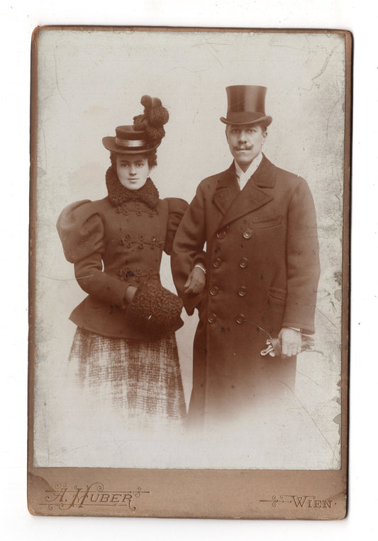 Fotografie Feines Paar - Wien 1896 / CAB X-27