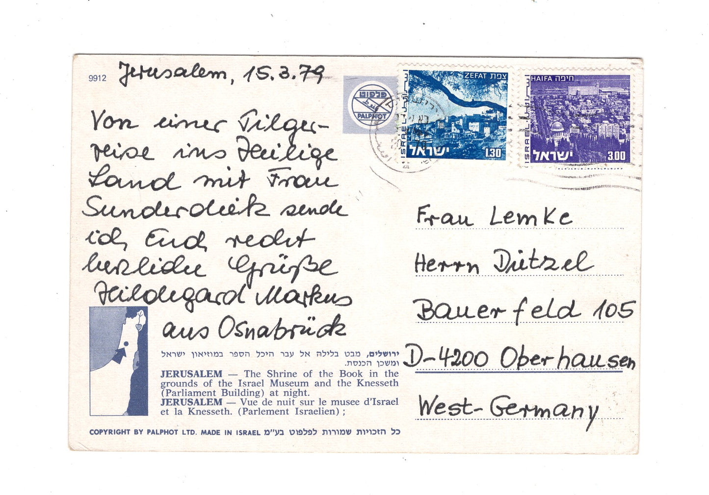 Ansichtskarte Shrine of the Book and Knesseth / Jerusalem / Israel