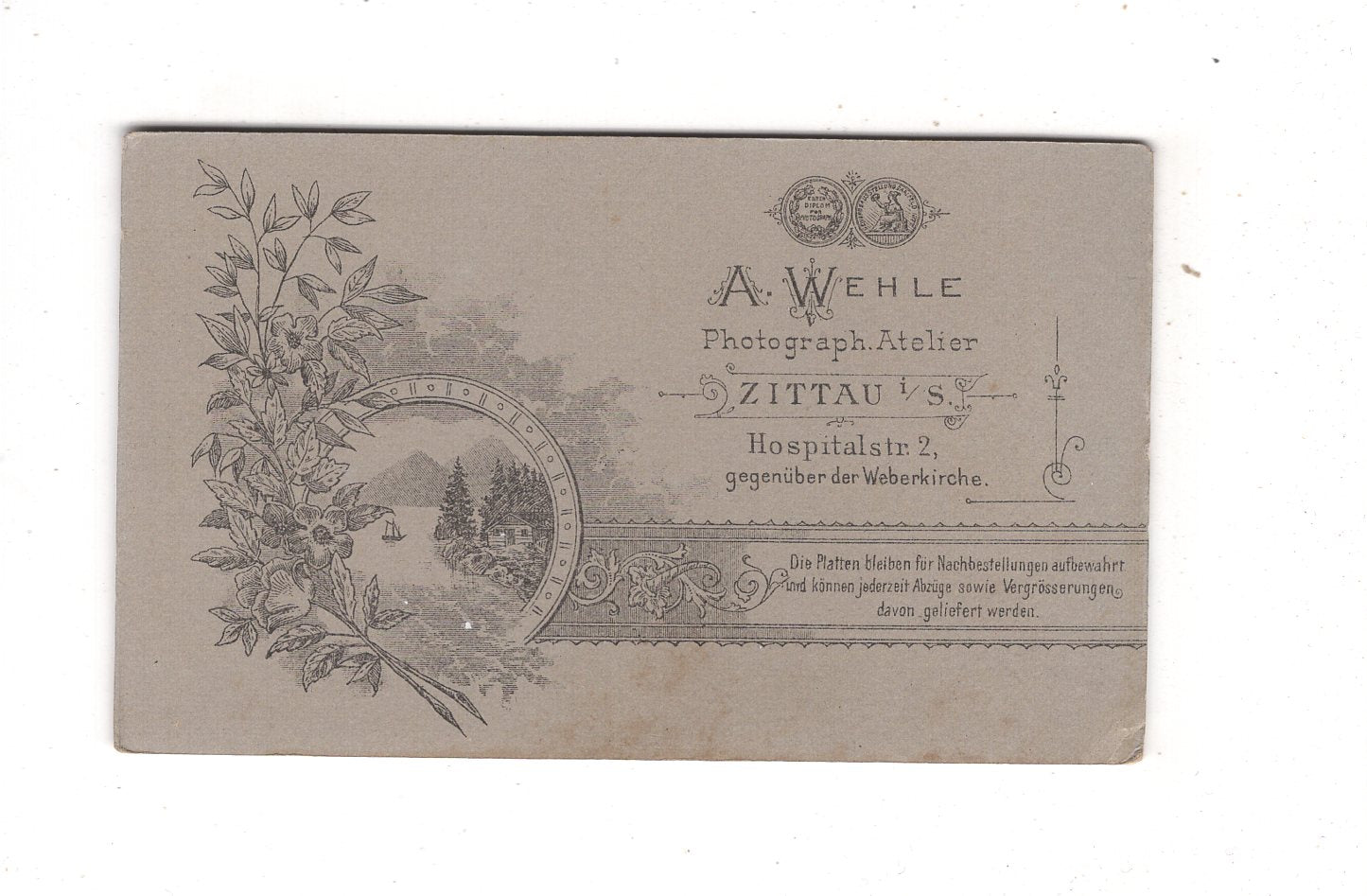 Fotografie Feines junges Mädchen - Zittau um 1900 / CDV N1-02