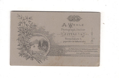Fotografie Feines junges Mädchen - Zittau um 1900 / CDV N1-02