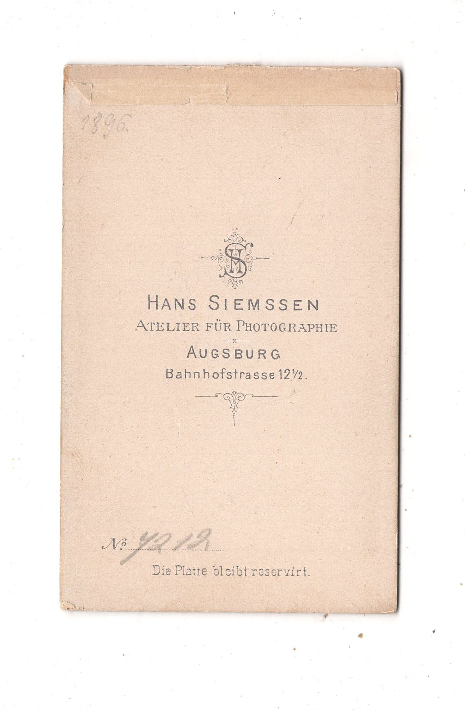 Fotografie Studentika Burschenschaft - Augsburg 1890er