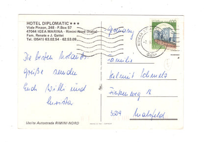 Ansichtskarte Hotel Diplomatic / Igea Marina / Italien / N1-59