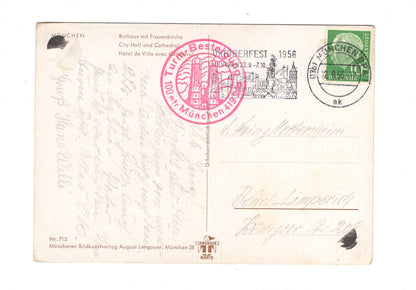 Ansichtskarte München / Rathaus mit Frauenkirche / G1-53