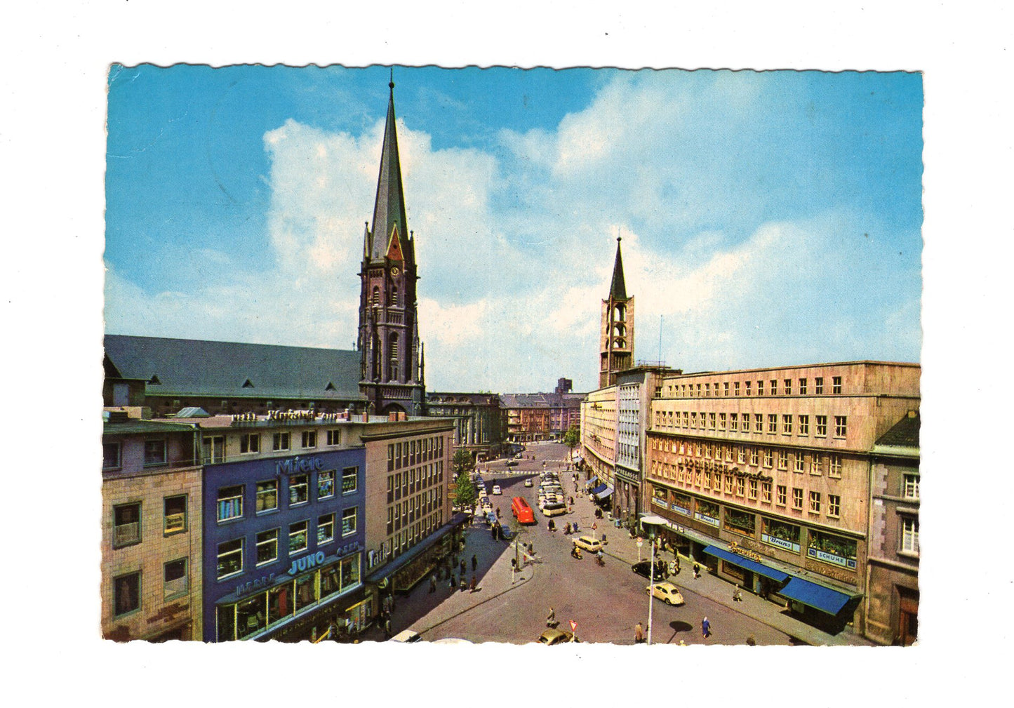 Ansichtskarte Gelsenkirchen / Sparkasse und Neumarkt