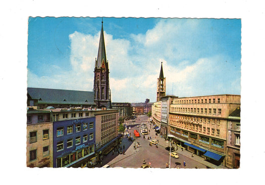 Ansichtskarte Gelsenkirchen / Sparkasse und Neumarkt