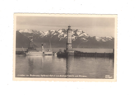 Ansichtskarte Lindau im Bodensee / Hafeneinfahrt / K1-53