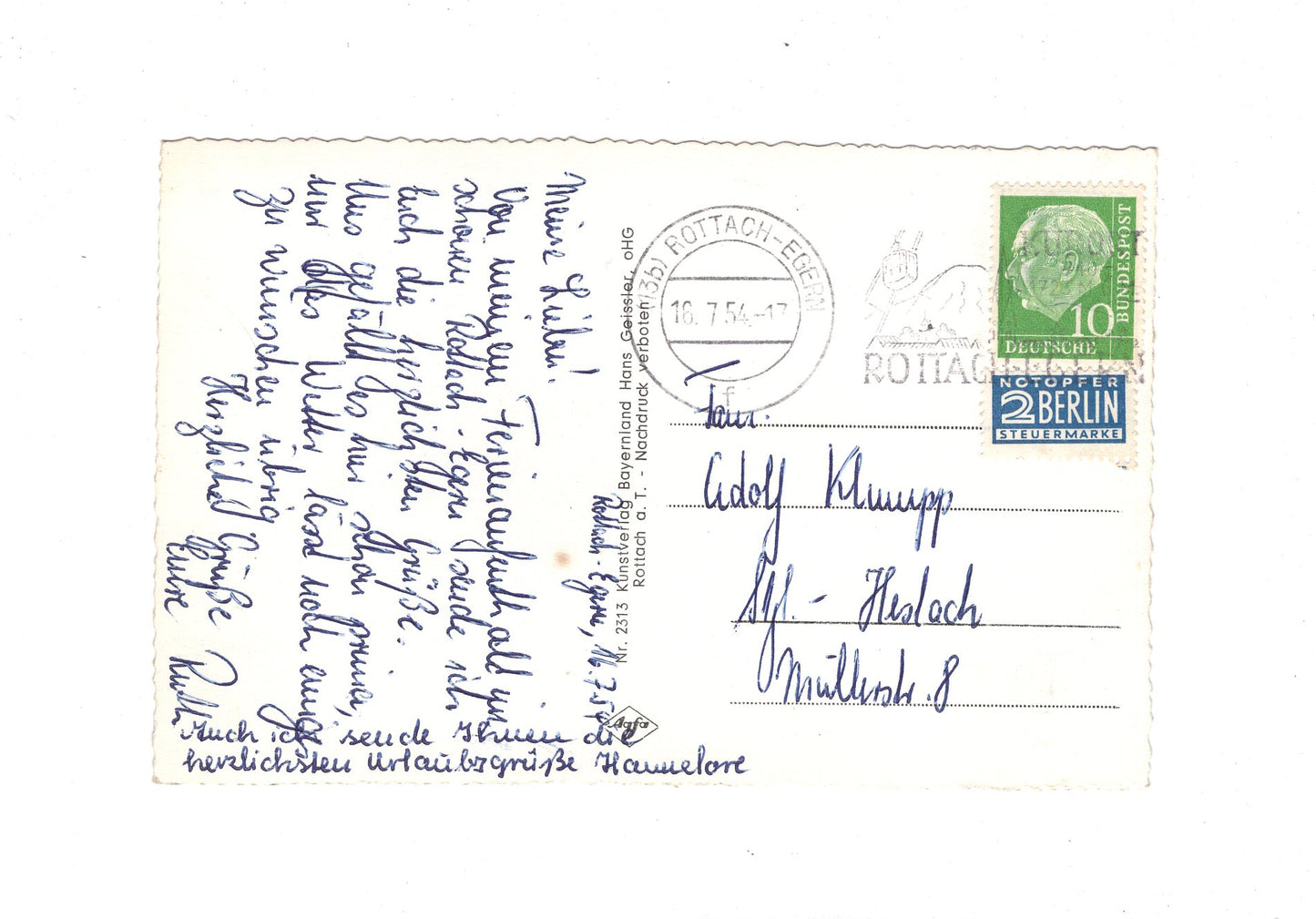 Ansichtskarte Rottach-Egern mit Fockenstein / I1-64