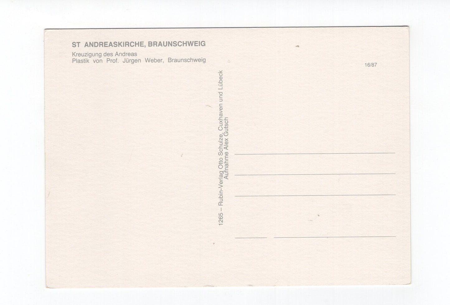 Ansichtskarte Braunschweig / St. Andreaskirche