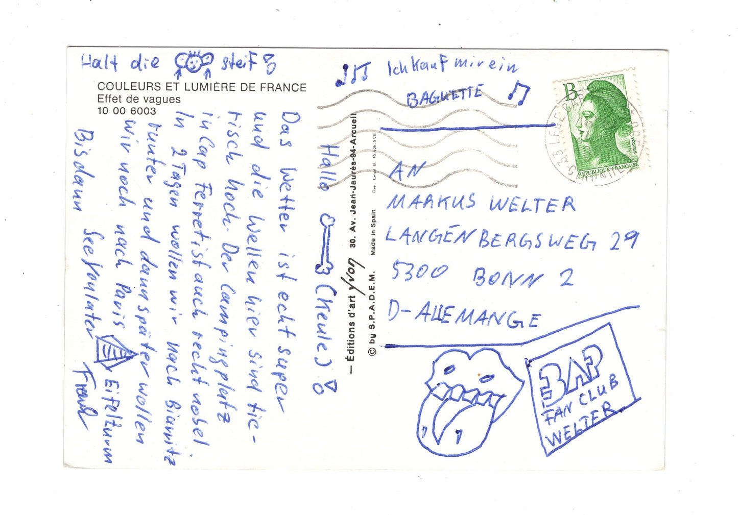 Ansichtskarte Effet de vagues / Frankreich