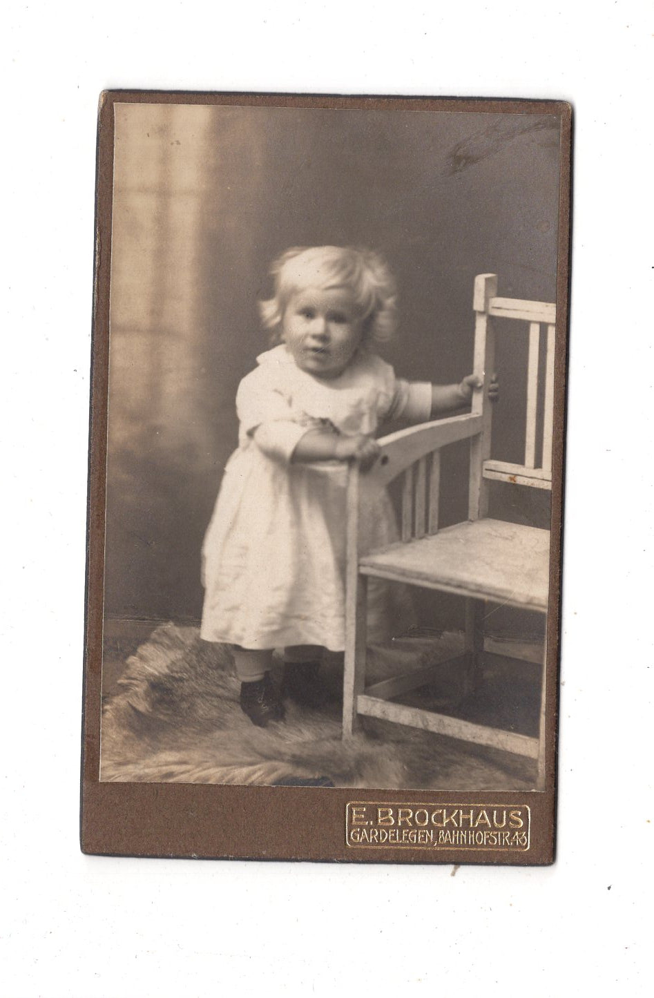 Fotografie Niedlicher kleiner Junge - Gardelegen 1910er / CDV M1-20