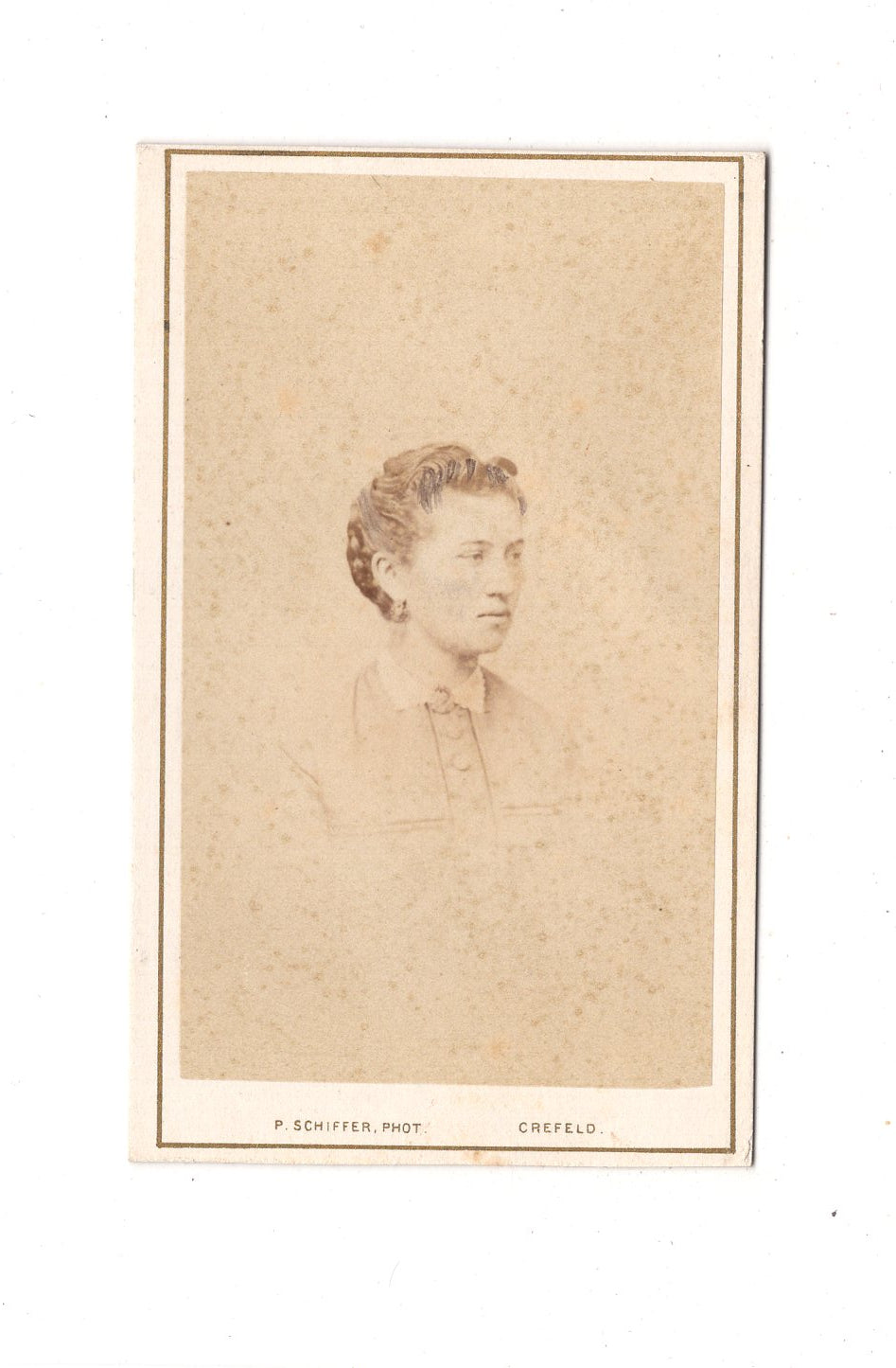 Fotografie Damenportrait - Krefeld um 1870 / CDV C1-17