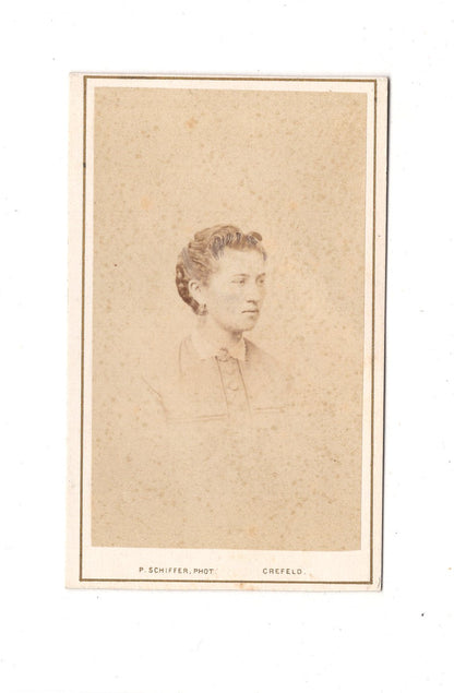 Fotografie Damenportrait - Krefeld um 1870 / CDV C1-17