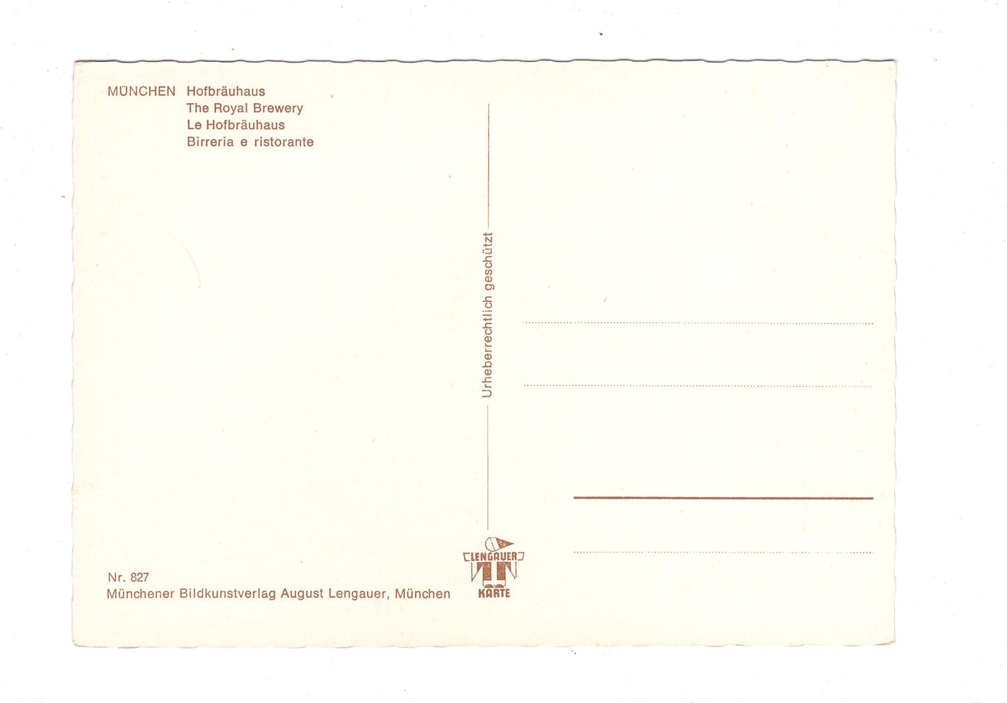 Ansichtskarte München / Hofbräuhaus am Platzl / G1-53