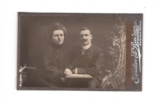 Fotografie Feines Paar - Kitzingen um 1910 / CDV L1-38